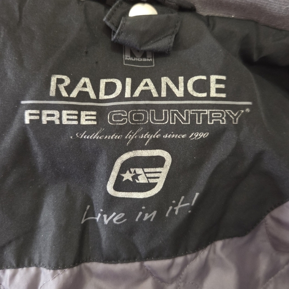 Radiance Women's Black and Gray Hooded Jacket Size Med - Picture 9 of 10